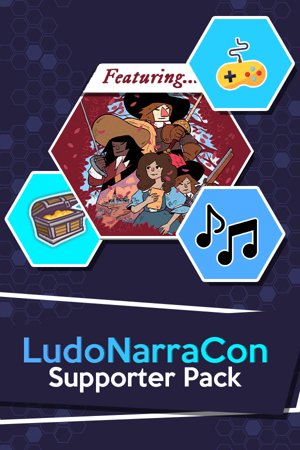 LudoNarraCon Supporter Pack featuring Cyrano