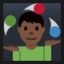 Person Juggling - Dark Skin Tone