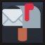 Open Mailbox With Raised Flag
