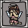 The cat in an angel costume
