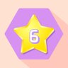 Get 6 stars (hexagon grid)