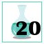 20 green potions collected.