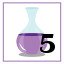 5 purple potions collected.