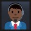 Man Office Worker - Dark Skin Tone