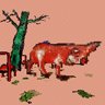 Touch the pig in the 1st level