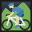 Man Mountain Biking - Medium-Light Skin Tone