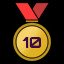 Collect 10 gold medals.