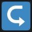 Left Arrow Curving Right