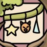 Cat on a garland