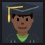 Man Student - Dark Skin Tone