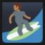 Man Surfing - Medium-Dark Skin Tone