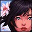 Girl with flower in hair