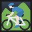 Person Mountain Biking - Light Skin Tone