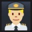 Man Pilot - Medium-Light Skin Tone