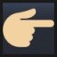 Backhand Index Pointing Right - Medium-Light Skin Tone