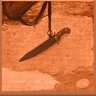There hangs the knife