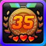 Get three heart in stage35