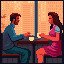 A date in a cafe