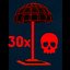 Die 30 times to piston.