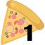 1st pizza collected.