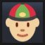 Man With Chinese Cap - Medium-Light Skin Tone