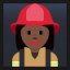 Woman Firefighter - Dark Skin Tone