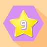 Get 9 stars (hexagon grid)