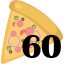 60 pizzas collected.