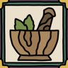 A mortar and pestle