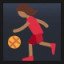 Woman Bouncing Ball - Medium-Dark Skin Tone
