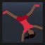 Woman Cartwheeling - Dark Skin Tone