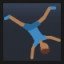 Man Cartwheeling - Medium-Dark Skin Tone