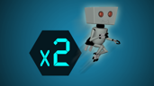 The robot always jumps twice