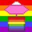 UFO with LGBT flag