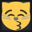 Kissing Cat Face With Closed Eyes
