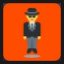 Man in Business Suit Levitating