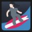 Woman Surfing - Light Skin Tone