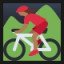 Woman Mountain Biking - Medium-Dark Skin Tone