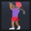 Woman Golfing - Medium-Dark Skin Tone