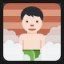 Man in Steamy Room - Light Skin Tone