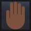 Raised Back of Hand - Dark Skin Tone