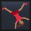 Person Cartwheeling - Medium-Dark Skin Tone