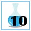 10 blue potions collected.