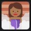 Woman in Steamy Room - Medium-Dark Skin Tone
