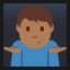 Man Shrugging - Medium-Dark Skin Tone