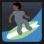 Man Surfing - Dark Skin Tone