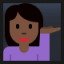 Woman Tipping Hand - Dark Skin Tone