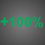 10x +100%
