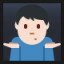 Man Shrugging - Light Skin Tone