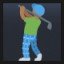 Man Golfing - Medium-Dark Skin Tone